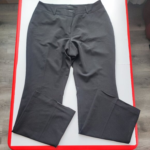 Worthington dress pants women's size 12 black curvy fit wide leg open - Picture 1 of 16